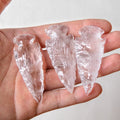 HZ Clear Quartz Arrowhead Pendant Gold Plated Gemstone Arrow Head Pendant