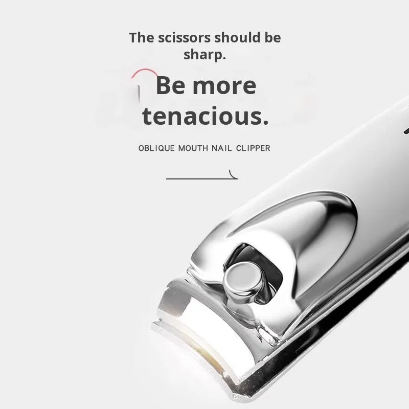 Powerful Heavy-Duty Adult Nail Clippers Pedicure Clippers with High Carbon Steel Slant Edge Household Sundries Flat Nail Clipper