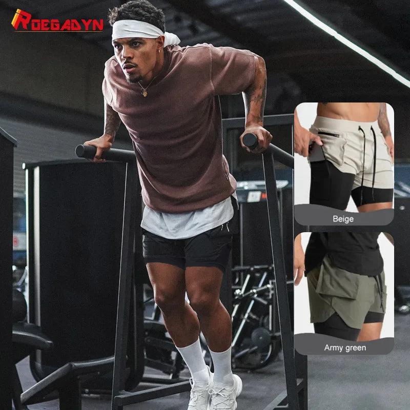 Custom Running Workout Athletic 2-In-1 Lightweight Stealth Multifunctional Training Gym Men'S Shorts