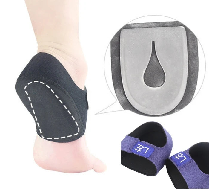 Heel Cup Heel Sleeves Protectors Heel Seat Wraps Cushion for Plantar Fasciitis Non-slip Fabric Silicone Gel Socks