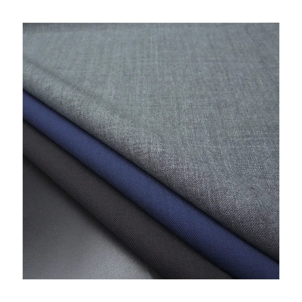 Italian Woven Suit Fabric for Men 70%W 30%P Merino Wool Polyester Yarn Dyed Organic Pattern for Jackets in Stock