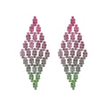 Long Tassel Iron Diamond Chandelier Bohemian Bridal Drop Dangle Earring