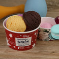 Custom Eco Disposable Paper Espresso Boba Coffee Ice Cream Cup With Lid Biodegradable Spoon