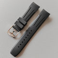 Maxtank Jd265 Fkm Fmp Flororubber Rubber Curve End Pin Buckle Fashion Watch Band Strap
