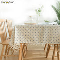 Wholesale Home Decor Anti Wrinkle Cotton Linen Table Cloth Cover for Kitchen Dining Room Easy to Clean Colorful
