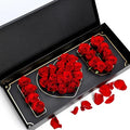 Wholesale Black Rectangle Flower Boxes with 'I Love You' Print for Arrangements Features Matt Lamination and Embossing