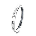 Pure Silver 925 Plain Ring With Cute Animal Paw Printing Thin Finger Band Ring for Women