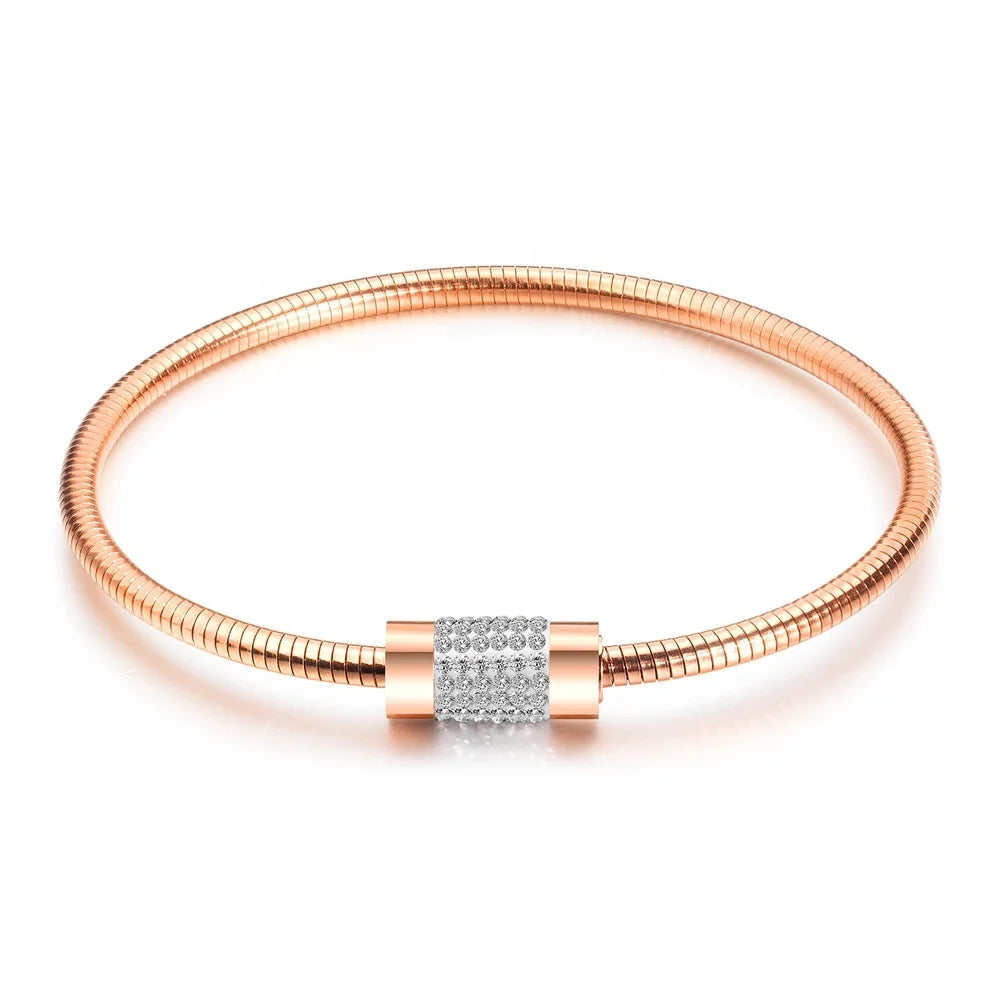 New Arrival Bling Bling Diamond CZ Mon Loves Bangle Charm Bracelet Tennis Bracelet