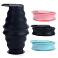 Wholesale Custom Silicone Collapsible Folding Cups Travel Drinking Mug Tazas for Hot Drinks