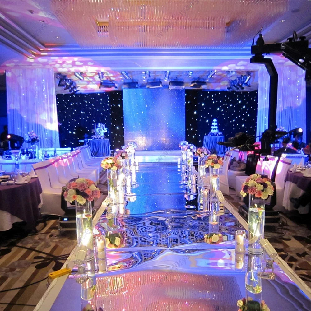 Modern Stylish for Stage Miroir Cadre Dance Floor Wedding Backdrop Wall Decoration Flower Panel Mirror Carpet