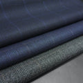 Luxury Organic Wool/Polyester Stock Blend Yarn-Dyed Pattern for Men's Worsted Merino Wool Suit Jacket Woven Fabric