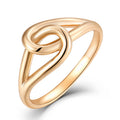 YILUN 18K Rose Gold Plated Infinity Love Knot Ring 925 Sterling Silver Delicate Wedding Band Ring Minimal Jewelry for Women