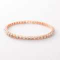 2025 New Fashion Jewelry Wholesale Zinc Alloy Gold Plated Cubic Rhinestone Diamond Charm Tennis Bracelet for Women Men