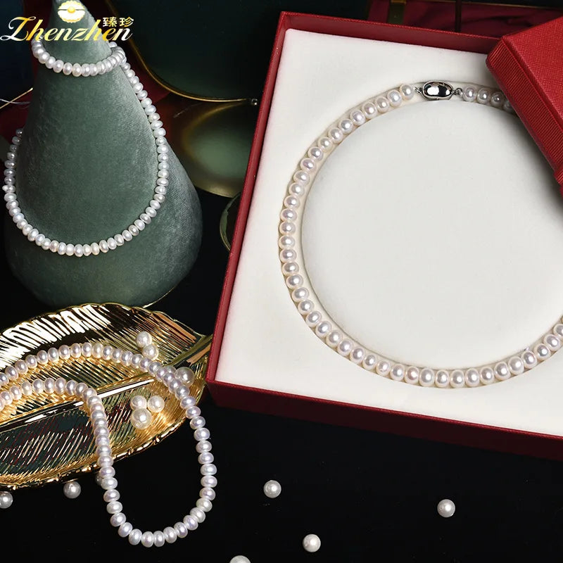 Wholesale Classic Mantou Round Pearl Necklace Necklaces for Women Pearl Fresh Water Pearl Necklace Jewelry