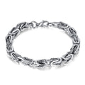 New Product Bangle Bracelet Stainless Steel Hook Buckle Wristbands Silver Zigzag Chain Fashion Jewelry Bracelets Men