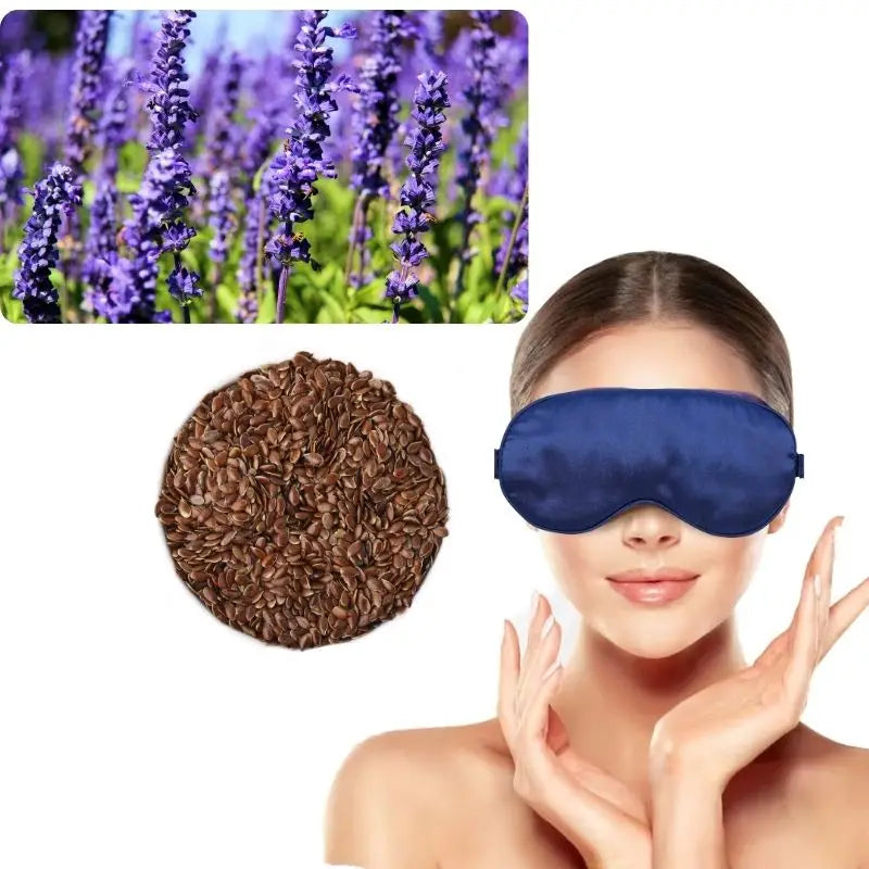 Luxury Hot/Cold Therapy Satin Silk Lavender Eye Mask Aromatherapy Weighted Design for Yoga Meditation Compression Pain Relief