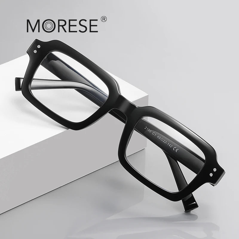 MORESE Square Shape Frame 2195 Vintage Glasses TR90 Anti Blue Light Glasses Frames