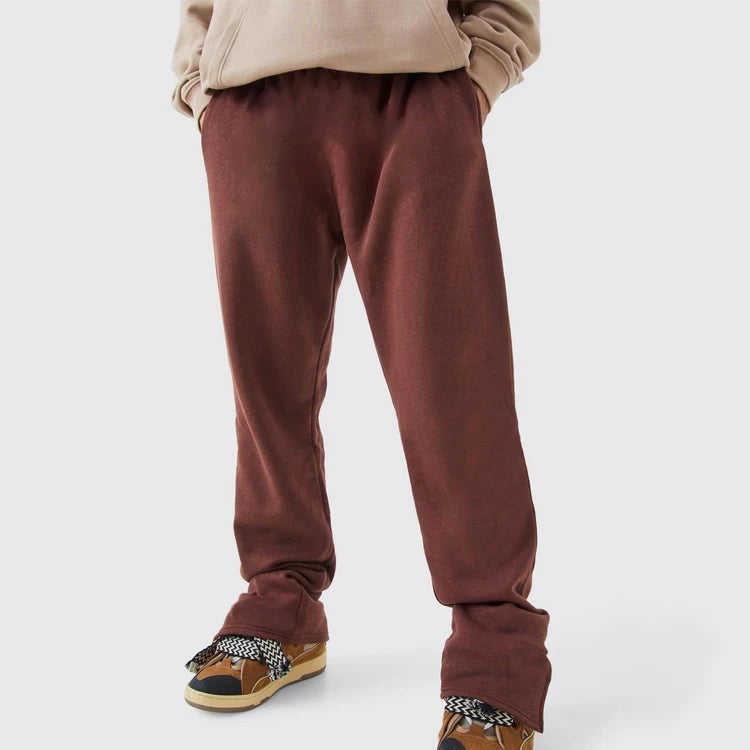Custom Logo Men's Casual Jogger Pants Elastic Waistband 100% Cotton Breathable Eco-Friendly Fitness Trousers