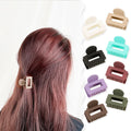1.57 Inch (4cm) Medium Size Strong Hold Plastic Claw Hair Clips Matte Rectangle Nonslip Thin Hair Women Girls