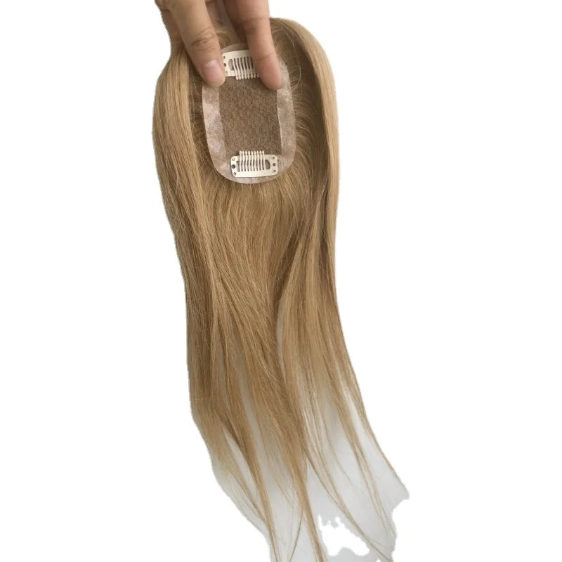 Emeda #6 Color 6*9cm Full Silk Hair Topper Brazilian Virgin Human Hair for Women
