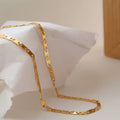 Minimalist Stainless Steel 18K Gold Plated Simple Chain Women Choker Necklace