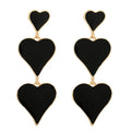 Exaggerated Personality Drop Oil Peach Heart Long Pendant Earrings for Women