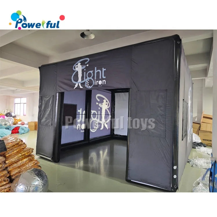 Popular Golf SIM Bay Inflatable Hitting Cage Tent for Golf Simulator