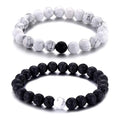 Wholesale Natural Stone Volcanic Anxiety Essential Oil Diffuser Bead Bracelet for Men