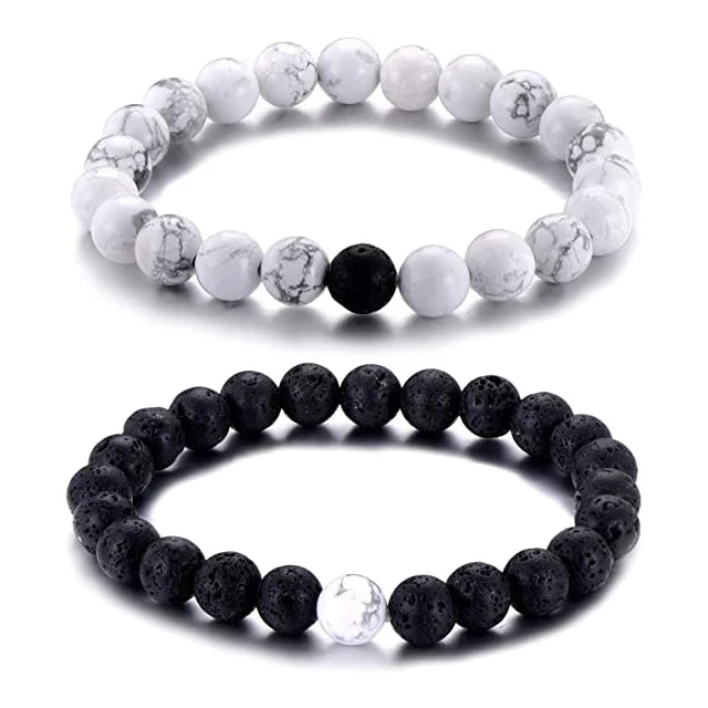 Wholesale Natural Stone Volcanic Anxiety Essential Oil Diffuser Bead Bracelet for Men
