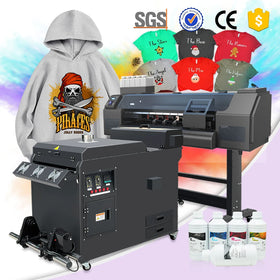 Digital Heat Pet Film DTF Printer 60cm 2 Head t Shirt Printer With Double XP600 I3200 Print Heads