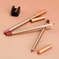 Wholesale Cosmetic Wood Matte Lip Stain Lipliner Pencil Gold Lip Liner Creamy for  Pigmented Vegan Sharpener Lip Liners Pencils