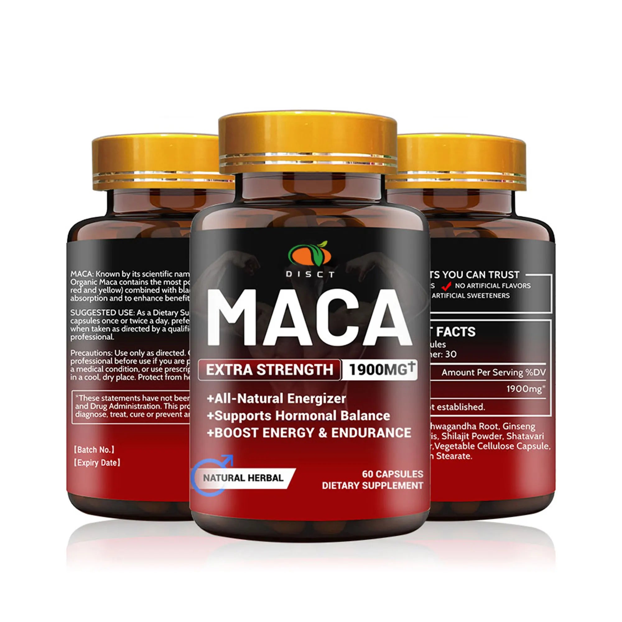 Men Energy Enhancement Maca Man Power Pills for Men's Vitamins Supplements