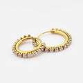 Stainless Steel Zircon Earrings Jewellery for Women Fashion Hoop Earrings No Tarnish Jewelry Diamond Gold Hoop Earrings 18K Gold