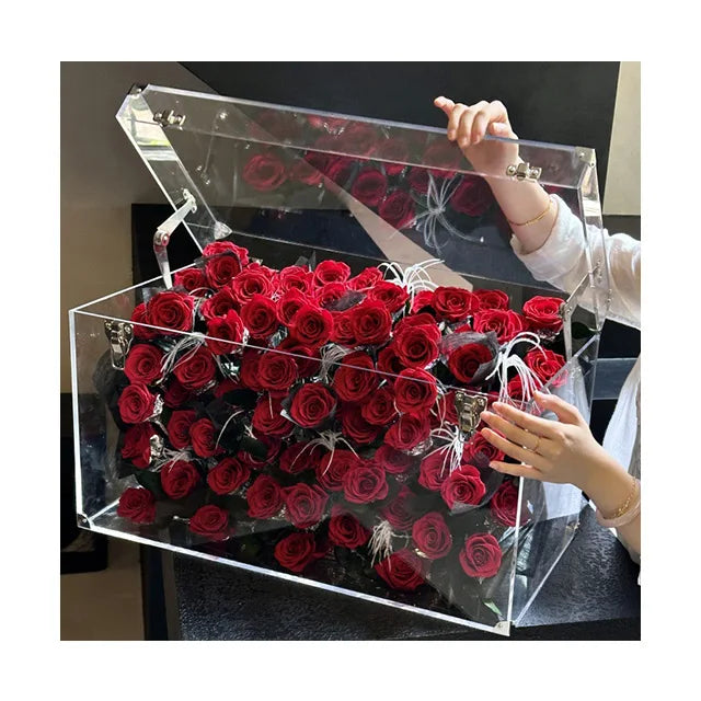 AM-PFE110 Ammy Valentine's Day Mother's Day Preserved Flowers Rose 80 Large Handmade Romantic Christmas Preserved Rose Gift Box