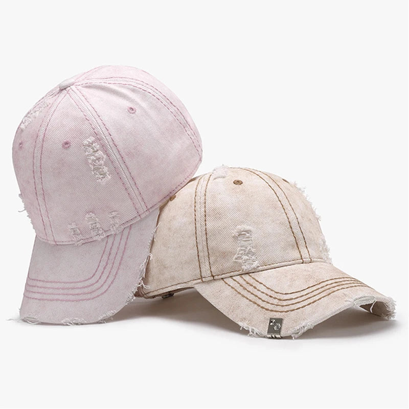 Landfond Custom Embroidery logo Washed Style Gorras Distressed Worn Baseball Cap Faded Denim Dad Hat Jean Hat