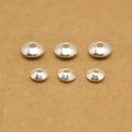 Oblate Round Cheap China Wholesale Beaded Spacer 925 Sterling Silver Diy Beads and Charms for Jewelry Making