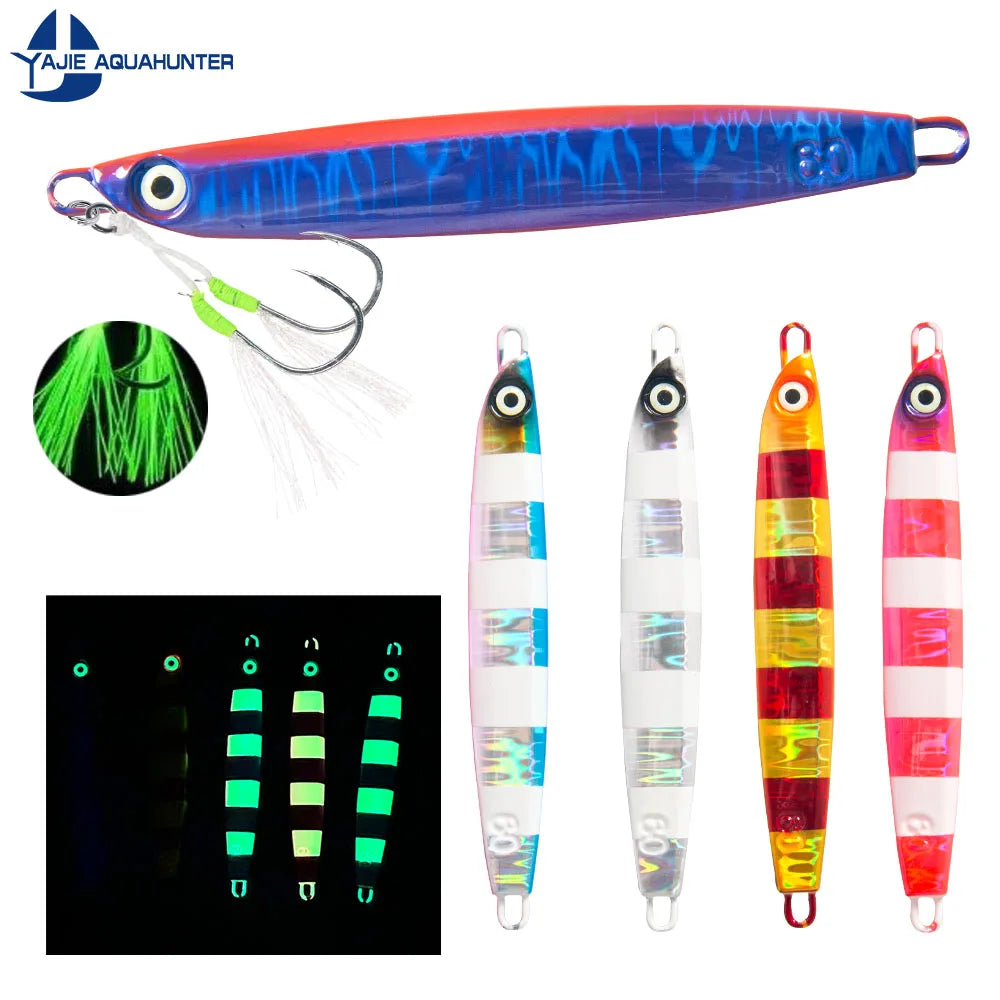Pescar Metal Jig Slow Pitch Jigging Lure Mackerel  200g Jig Lures Saltwater Fishing