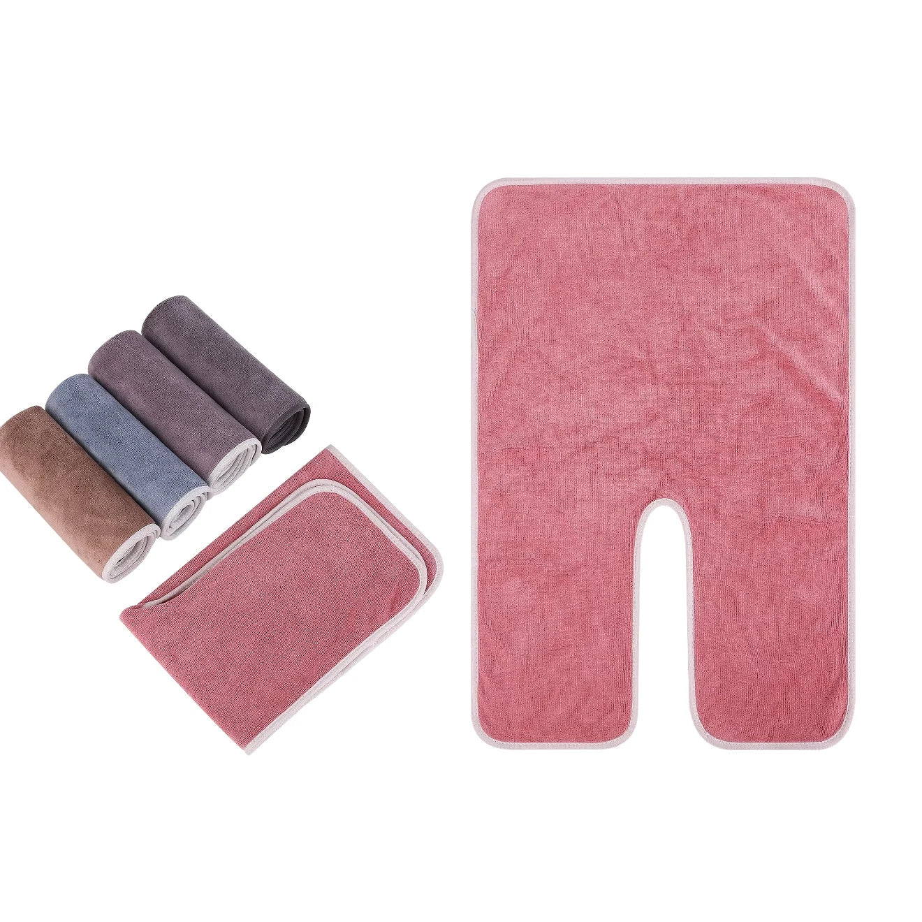 Wholesale Custom Logo Size Microfiber U Shape Beauty Salon Facial Face Salon Spa Towel