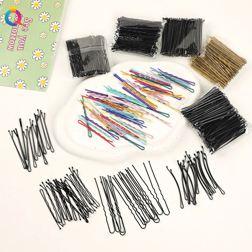 QIYUE Woman Metal Bobby Pin Bag Packing Hair Pin Suitable for All Hair Types