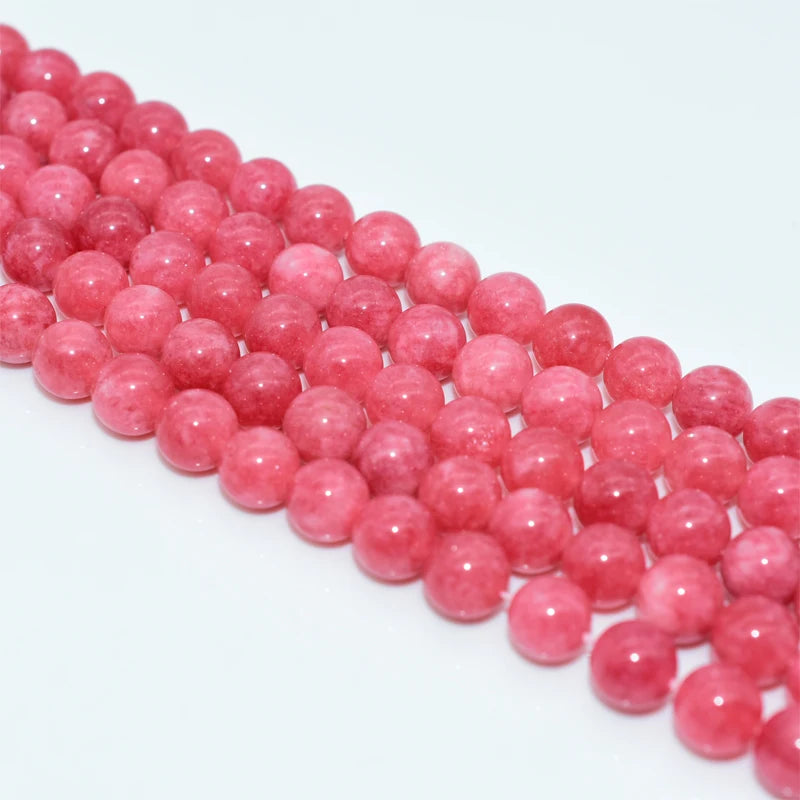 Wholesale Price Dyed Color Rhodochrosite Beads 6/8/10mm Round Stone Loose Beads for DIY Jewelry Making Strands