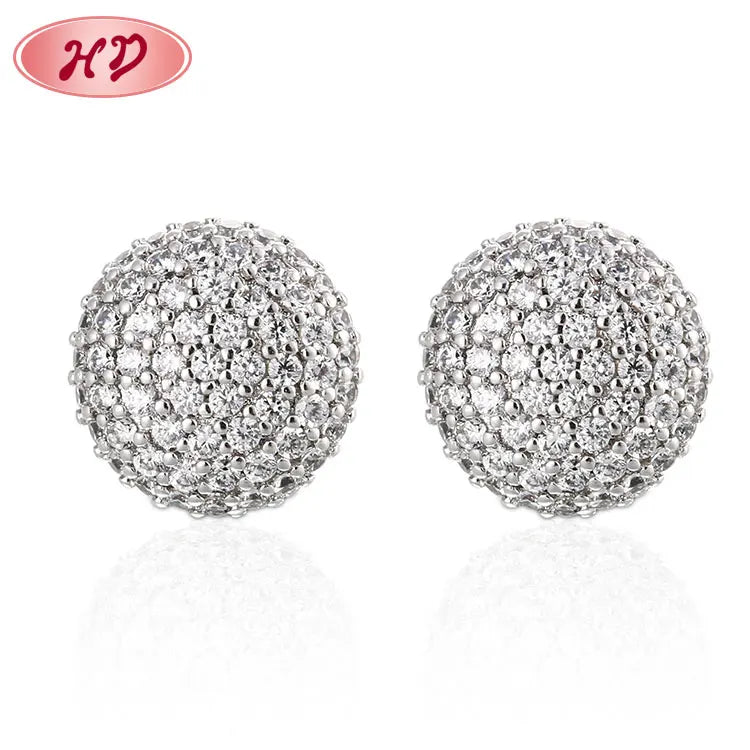 Guangzhou Hengdian Earring Making Supplies  Fashion Ladies Earrings Zircon Bridal Earrings