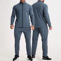 Mens Tracksuit Set Full Zipper Jacket Joger Pant Sports Gym Soccer Training Suits Sportswear for Men
