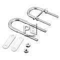 Yacht Bow Stern Eye U-Bolt Stainless Steel Marine Bolt Rope Rigging M5*78 M6*90 M8*100 M10*130 M12*150 Replace Boats Accessories