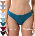 Women Low-Rise Underwear Vertical Stripe Cotton Panty Breathable Panties Skin Friendly Lingerie T-back with Bow