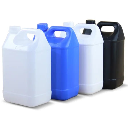 Empty 5L Food Grade Chemical Liquid HDPE Blue White Plastic Square Water Barrel Drums With Screw Cap Leak Proof Customized Logo