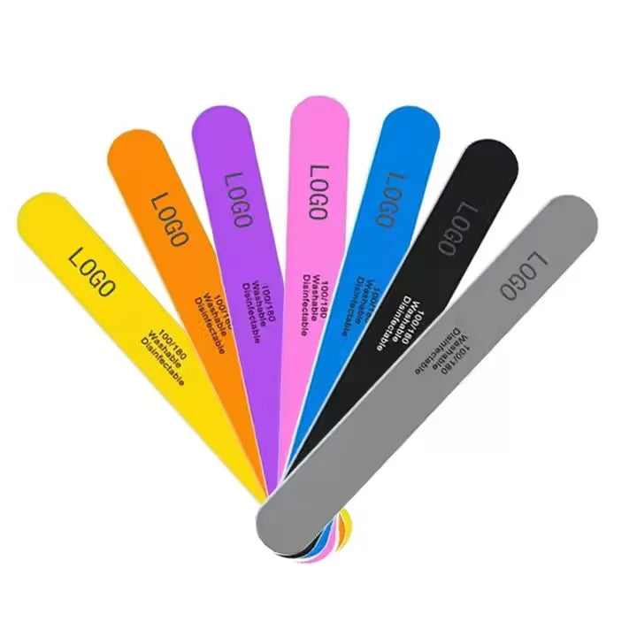 OEM Custom Printed Cute Nail File Double Sided Sandpaper Design Private Label Wholesale Wooden Emery Board