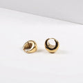18K Gold Plating Women Jewelry Stainless Steel Chunky Bag Shape Hoop Earrings