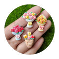 Flower Bouquet Resin Charms Yiwu Factory Supply Rose Tulip Jewelry Beads Nail Art Decoration DIY Accessories