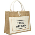 Eco-Friendly Jute Cloth Bag with Long Rope Handle Hand-Drawn Logo Printed Coarse Linen Shopping Gift Bag Cotton Bags Product