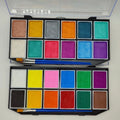Professional Wholesale Cosmetic Makeup Face Paint Palette 12-color Uv Neon Fluorescent Face Body Paint Palette for Kids and Adu